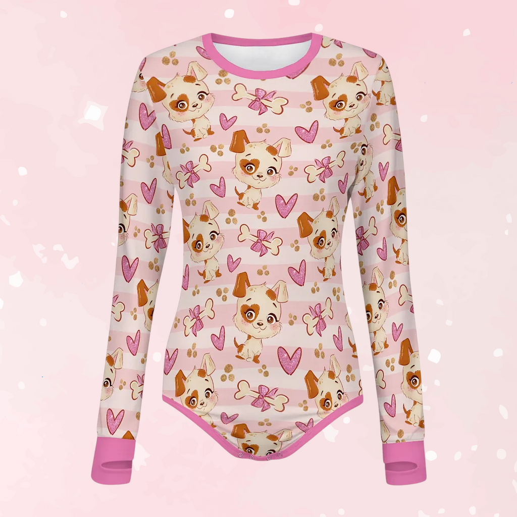 Puppy Love Long Sleeve CuddleSuit