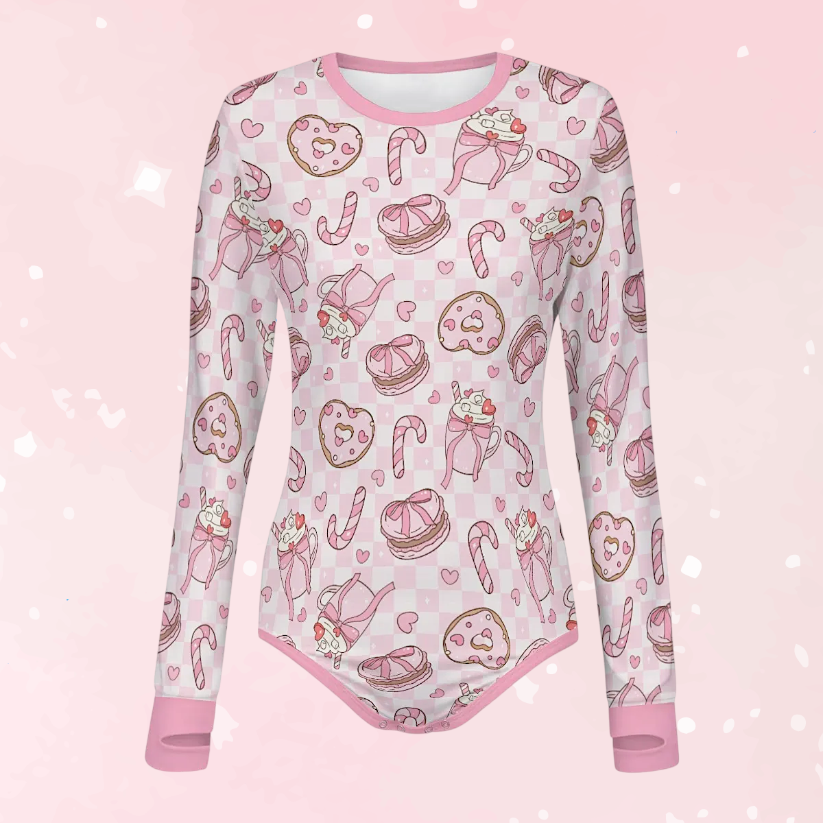 Sugar Plum Sips Long Sleeve CuddleSuit