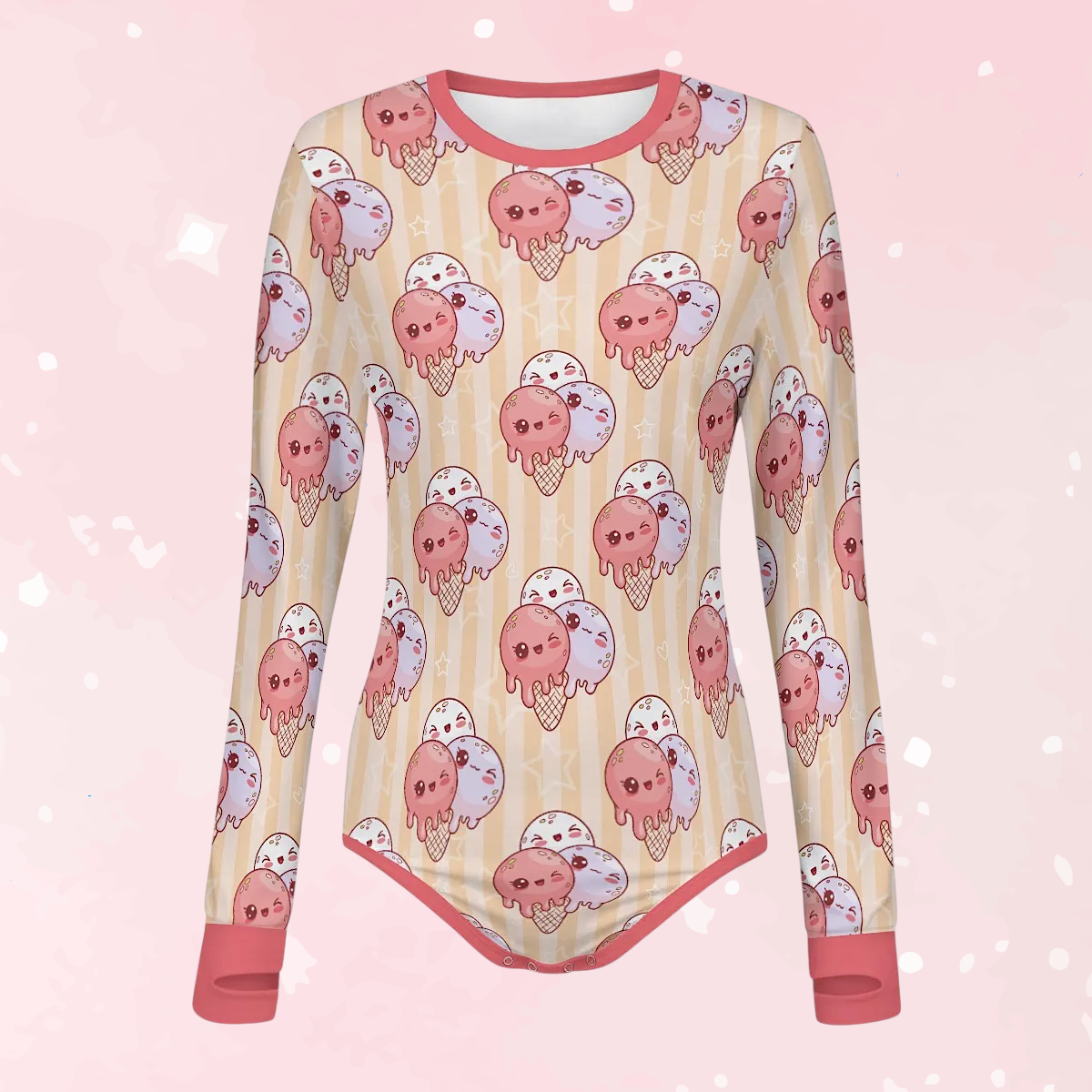 Sweet Scoop Long Sleeve CuddleSuit