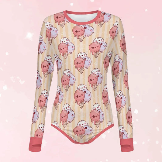 Sweet Scoop Long Sleeve CuddleSuit - Puppy's Aesthetics