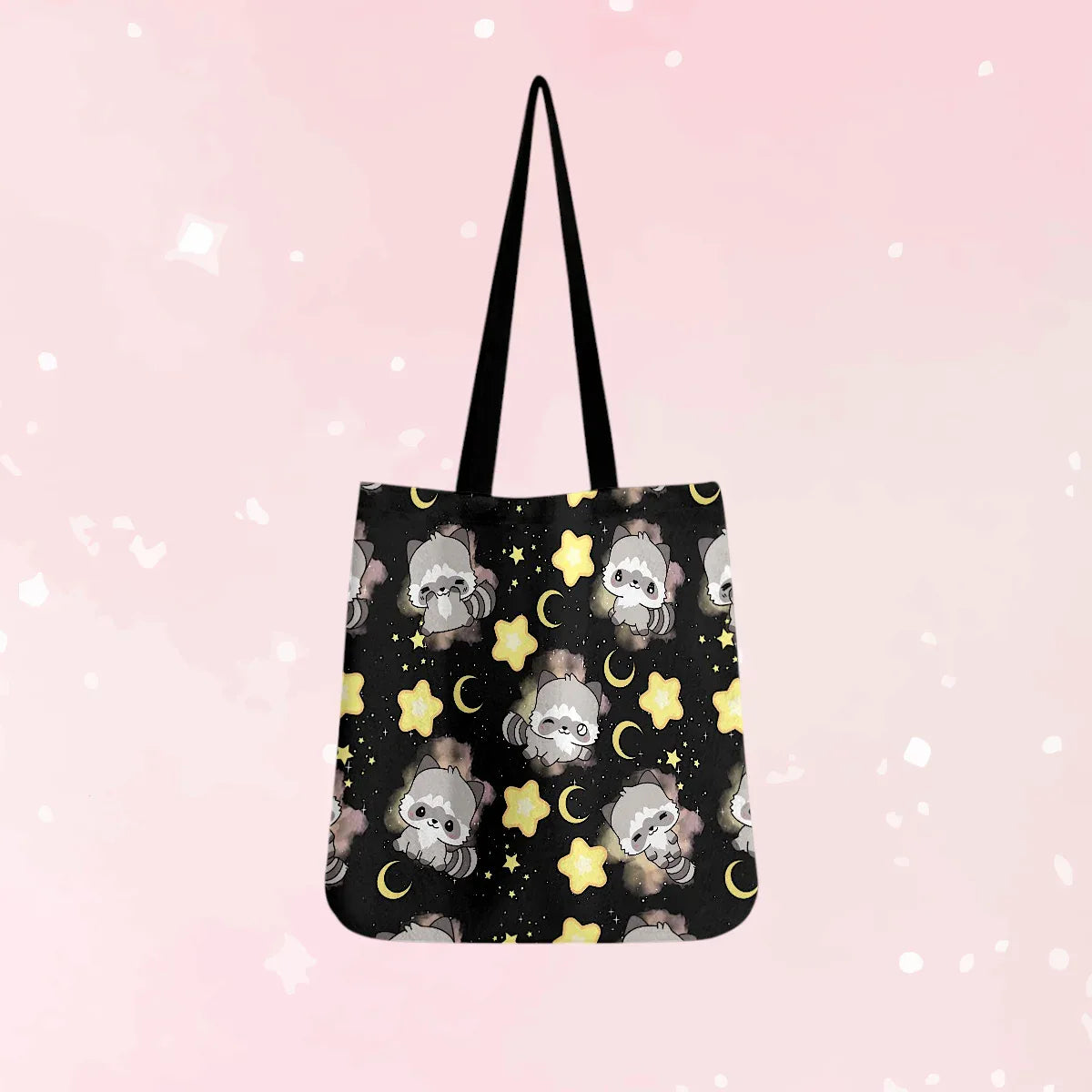 Celestial Raccoon Cloth Tote Bag - Puppy's Aesthetics