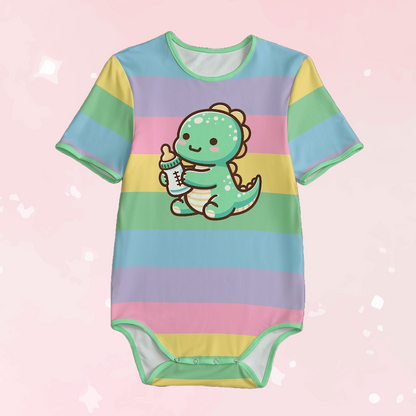 Baby Dino Rainbow Adult Unisex Onesie