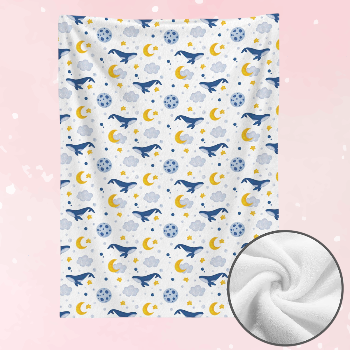 Dreamy Whale Fleece Blanket