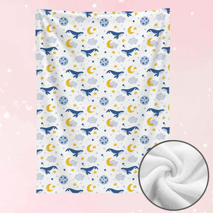 Dreamy Whale Fleece Blanket - Puppy's Aesthetics