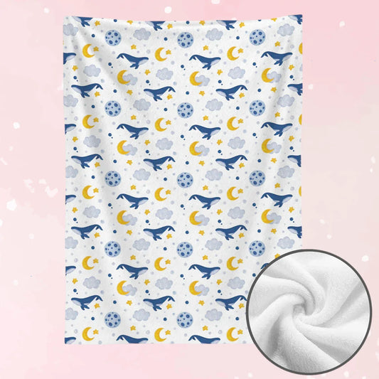 Dreamy Whale Fleece Blanket - Puppy's Aesthetics