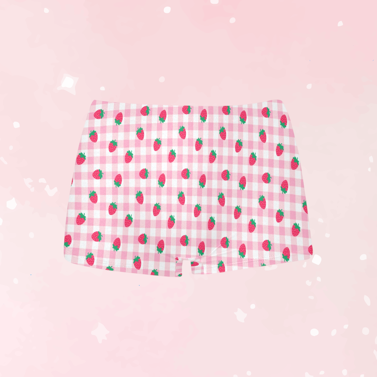 Strawberry Plaid Boyshort Panties