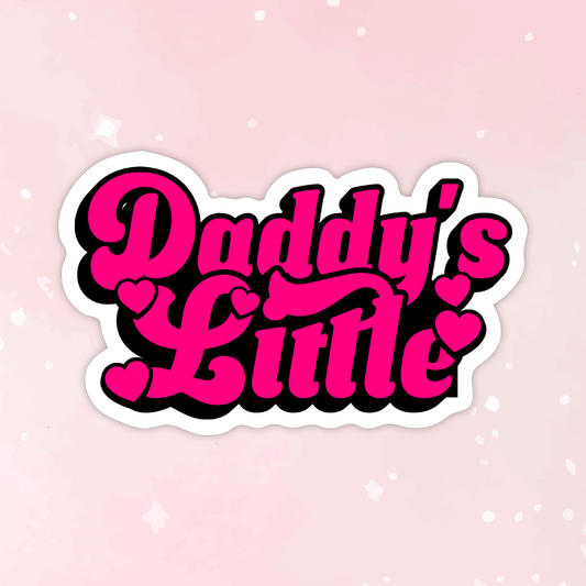 Daddy's Little Pink Vinyl Sticker