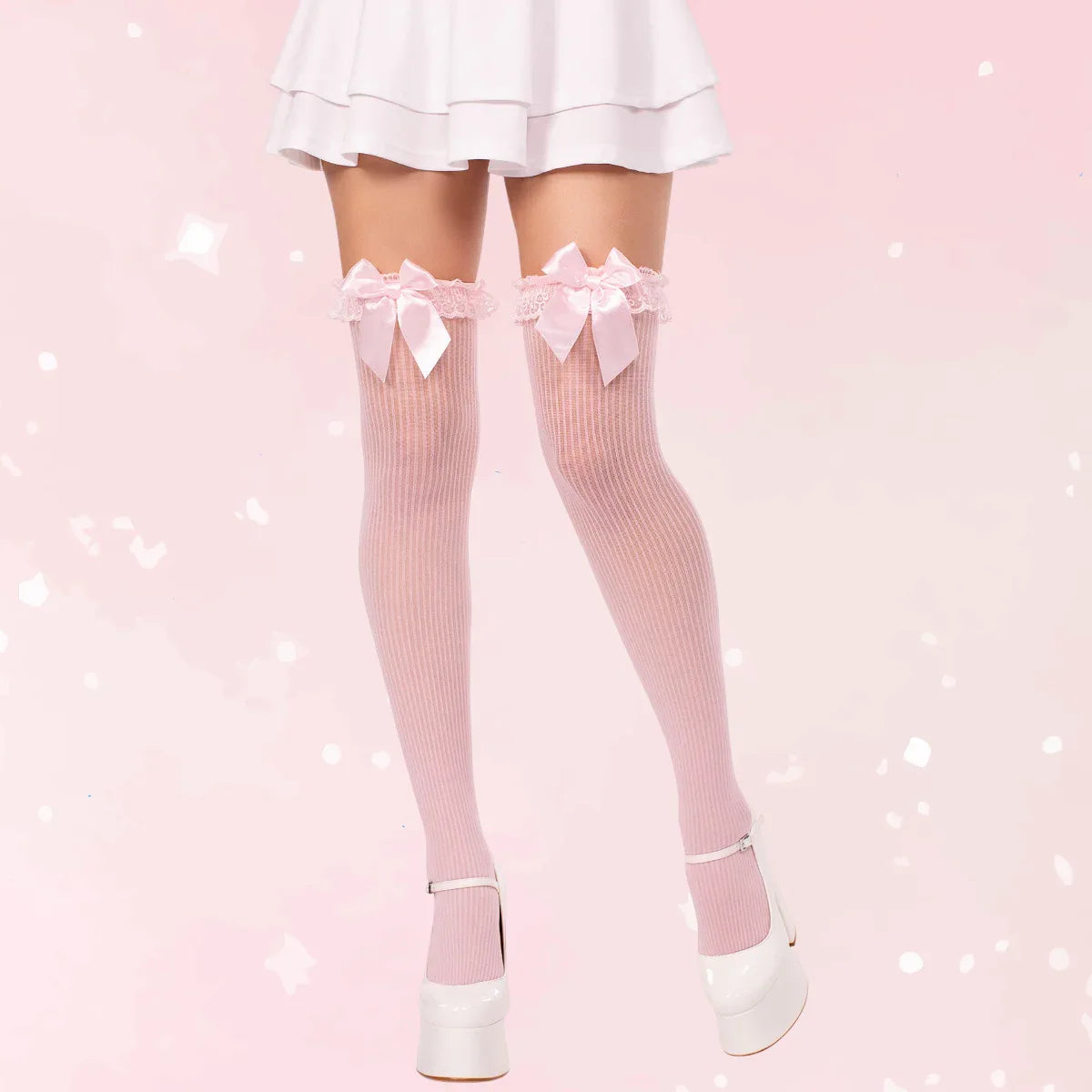 Calliope Striped Thigh Highs - Puppy's Aesthetics