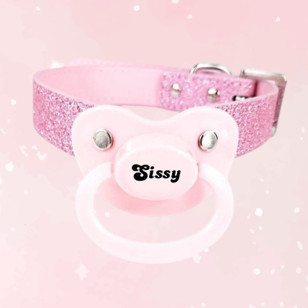 Sissy Adult Pink Glitter Pacifier Gag