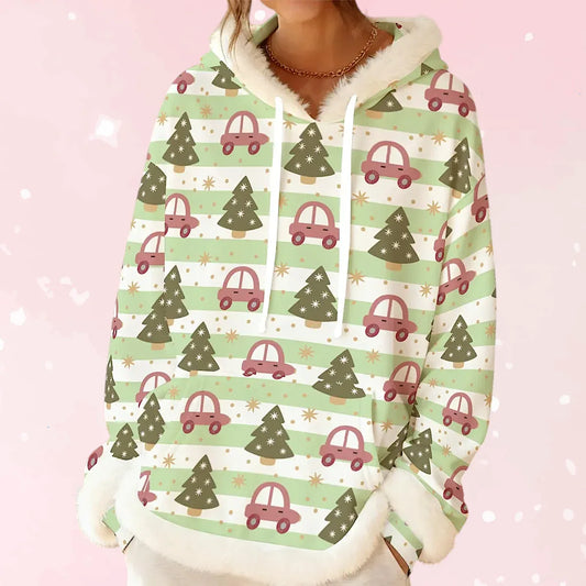 Lil Tree Cruiser Fleece Hoodie With Trim - Puppy's Aesthetics
