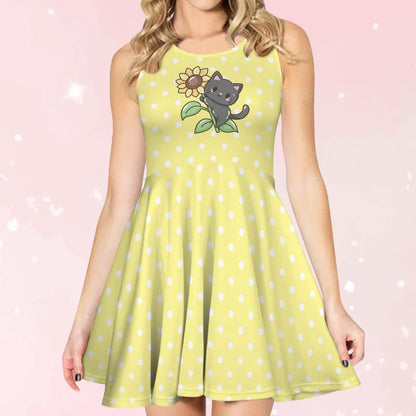 Sweet Sunflower Kitty Play Dress - Puppy's Aesthetics