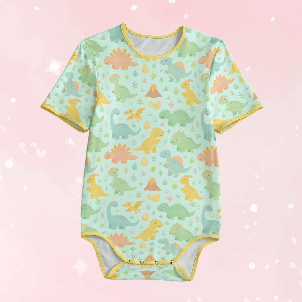 Dino Dreamland Short Sleeve CuddleSuit