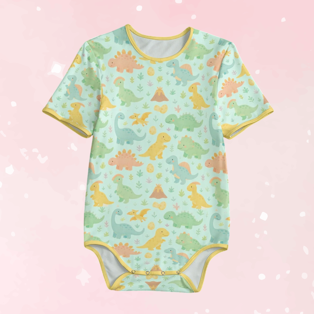 Dino Dreamland Short Sleeve CuddleSuit