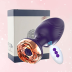 Rose Vibrator Anal Plug Remote-Controlled