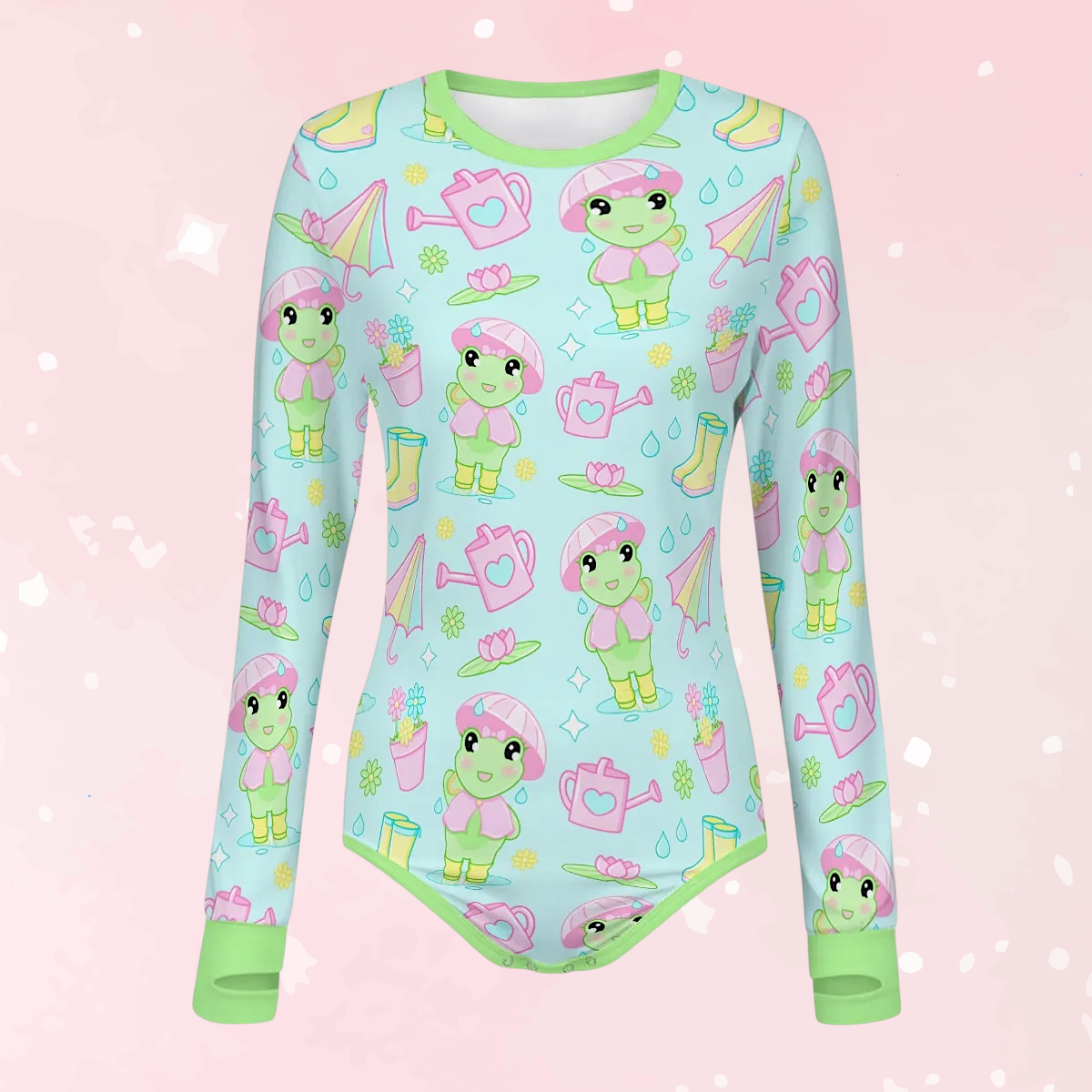 Rainy Day Froggie Long Sleeve CuddleSuit
