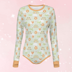 Mint Meadow Long Sleeve CuddleSuit