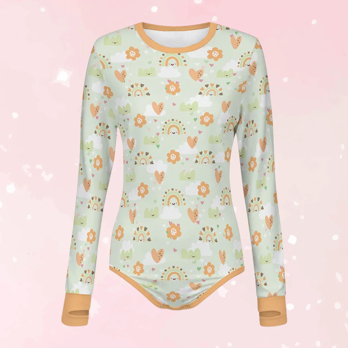 Mint Meadow Long Sleeve CuddleSuit - Puppy's Aesthetics