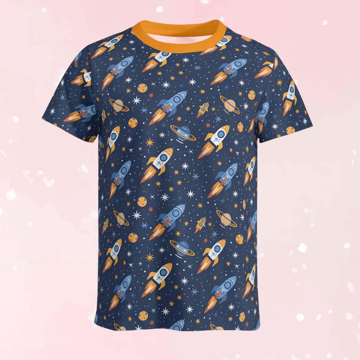 Cute Cosmic Rocket Play Tee - Puppy's Aesthetics