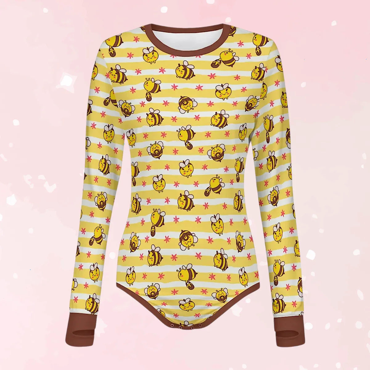 Busy Bees Long Sleeve CuddleSuit - Puppy's Aesthetics