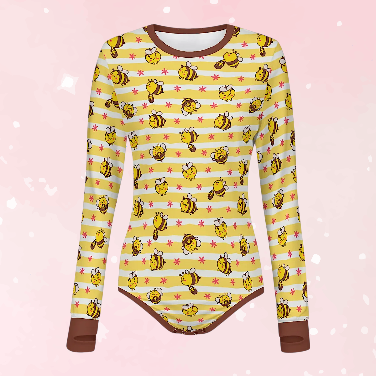 Busy Bees Long Sleeve CuddleSuit