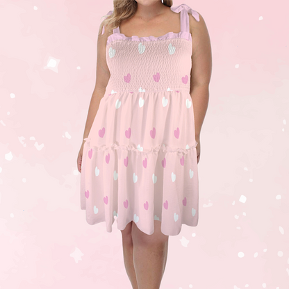 Pretty Pink Ruffle Heart Dress