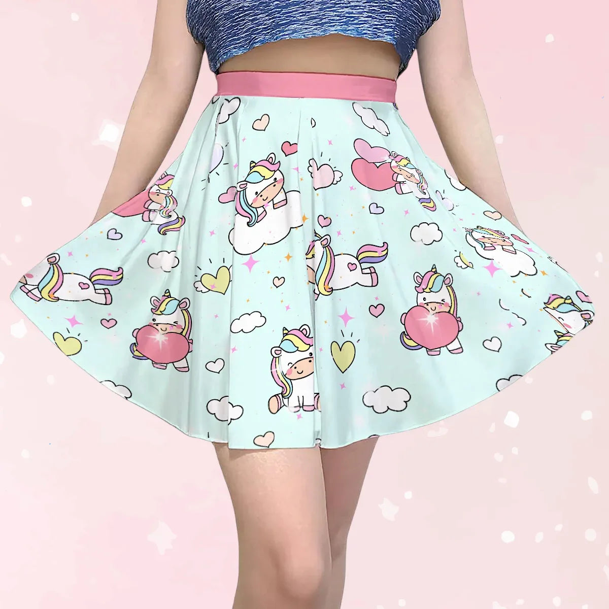 Pretty Unicorns Short Skirt - Puppy's Aesthetics