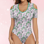 Cute Cannabis Pink Peekaboo Playsuit