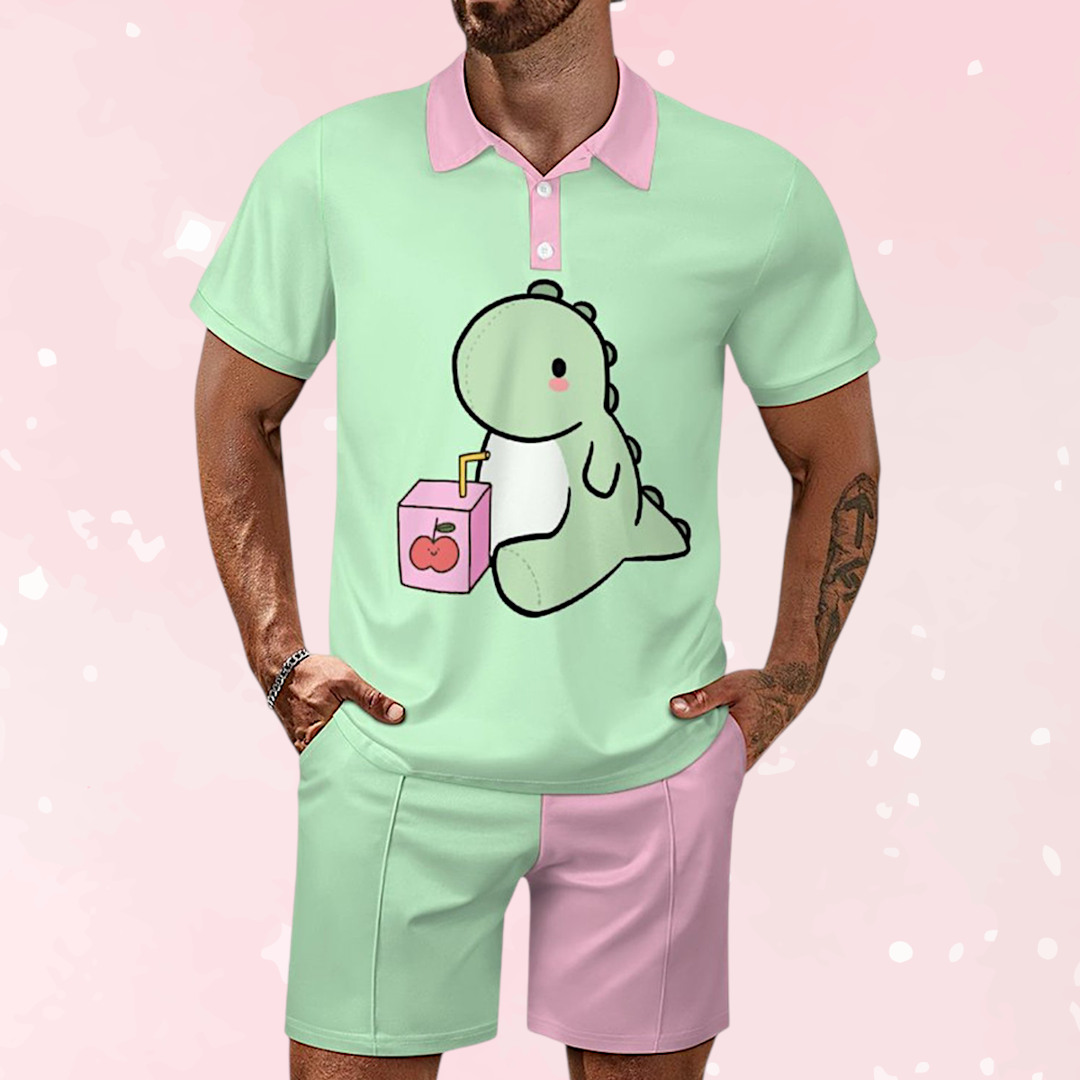 Sippin Saurus Plushie Shorties Set - Puppy's Aesthetics