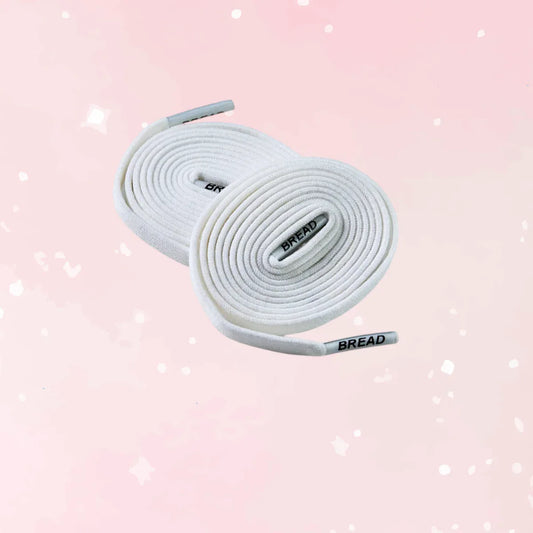 Soft Cloud White Elastic Shoelaces - Puppy's Aesthetics