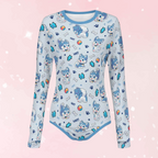 Blue Pup Long Sleeve CuddleSuit