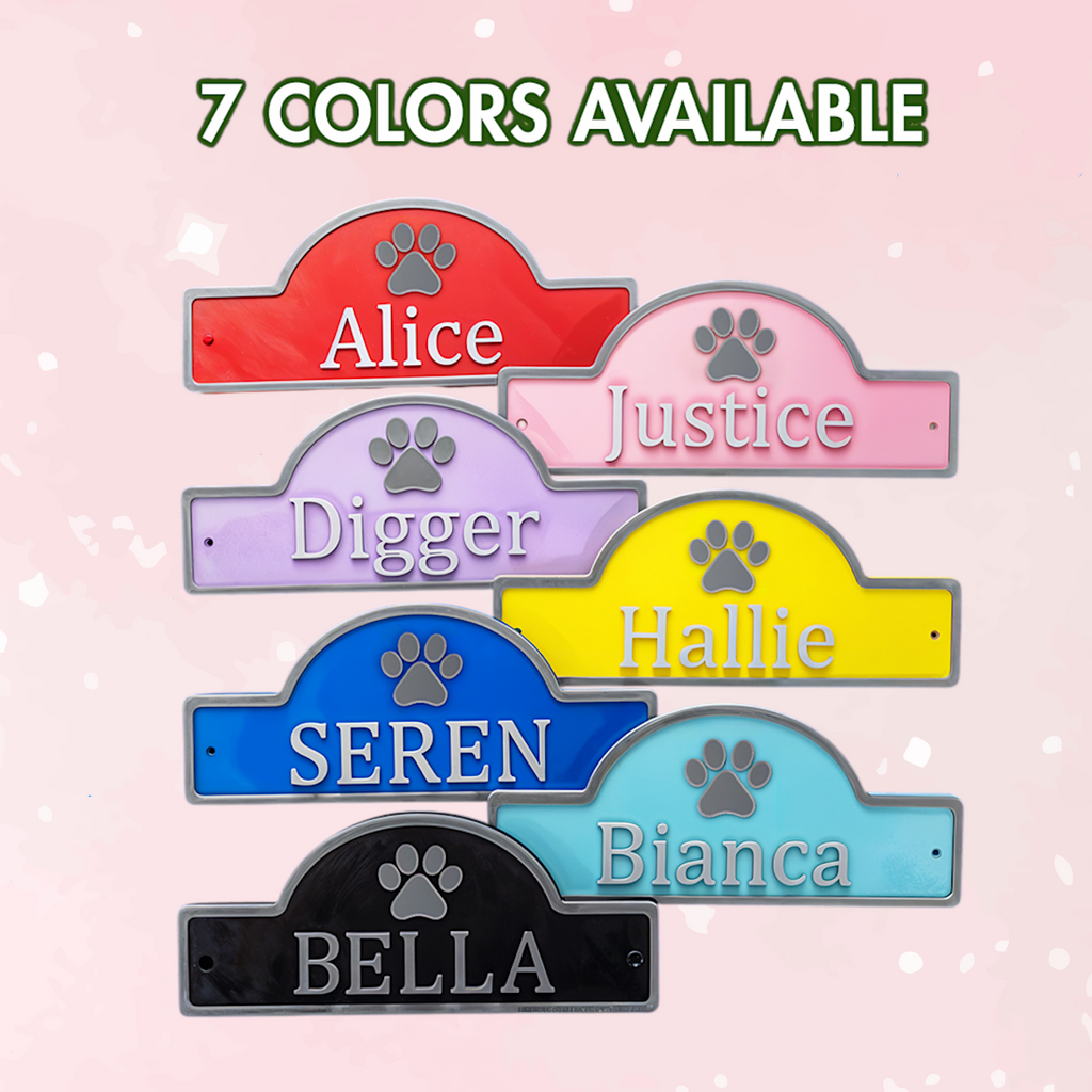 Personalized 3D PetPlay Door Sign - Puppy's Aesthetics