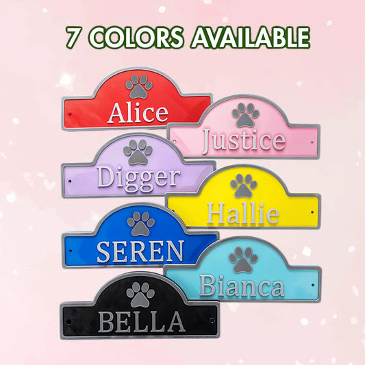 Personalized 3D PetPlay Door Sign - Puppy's Aesthetics