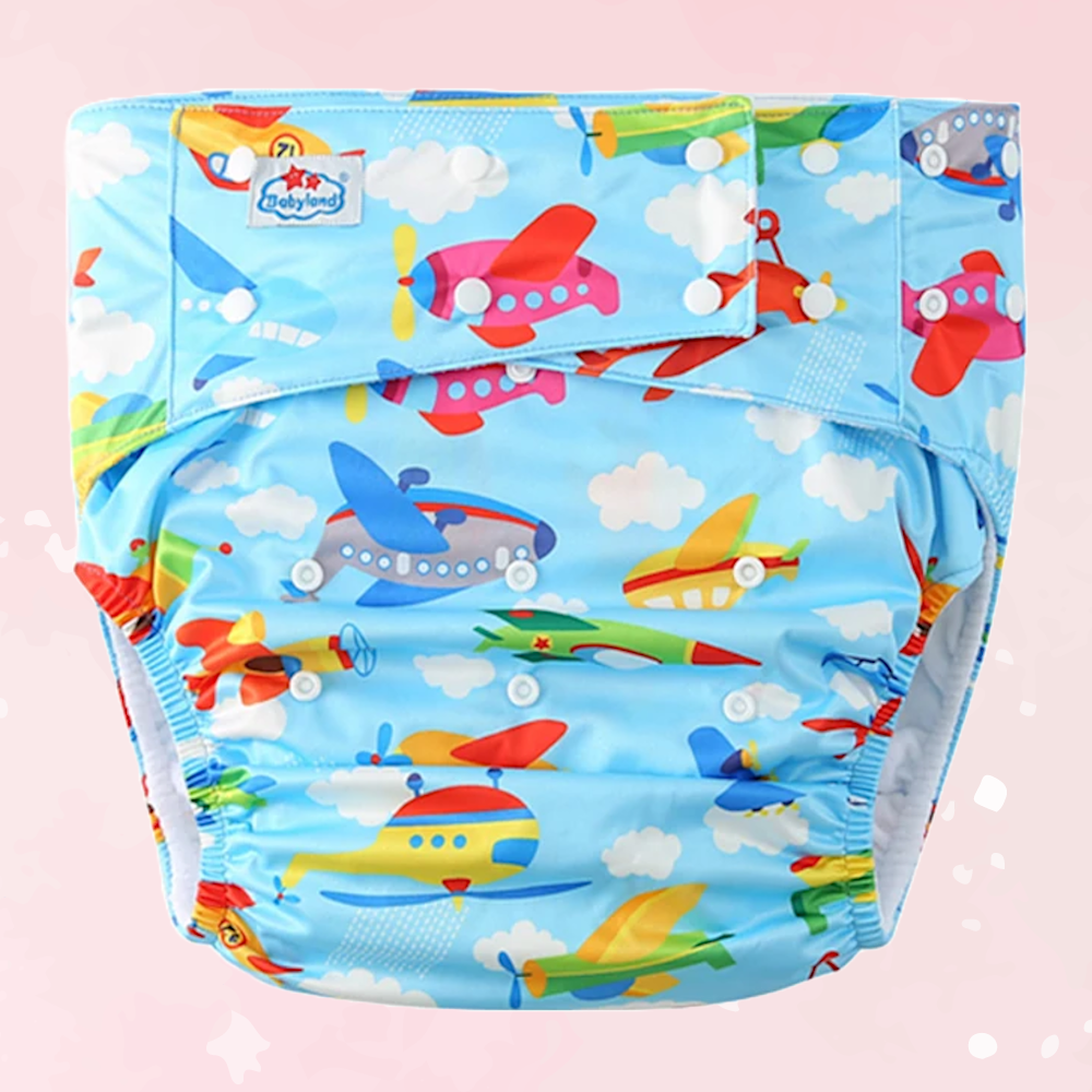 Airplanes Adult ABDL Cloth Diaper (Colors)