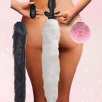 Vibrating Silicone Anal Plug with 3 Interchangeable Tails