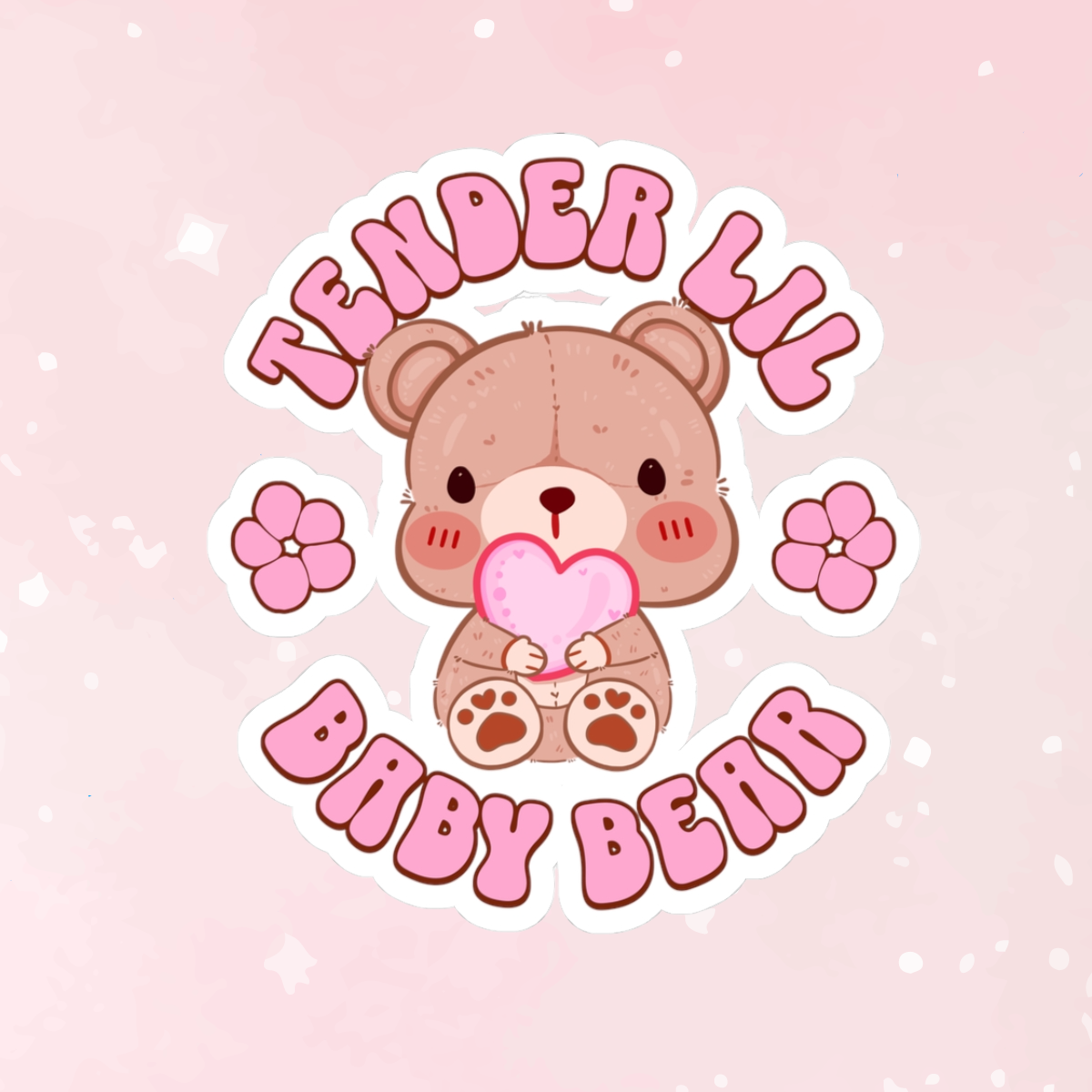 Tender Lil Baby Bear Kiss-Cut Sticker - Puppy's Aesthetics
