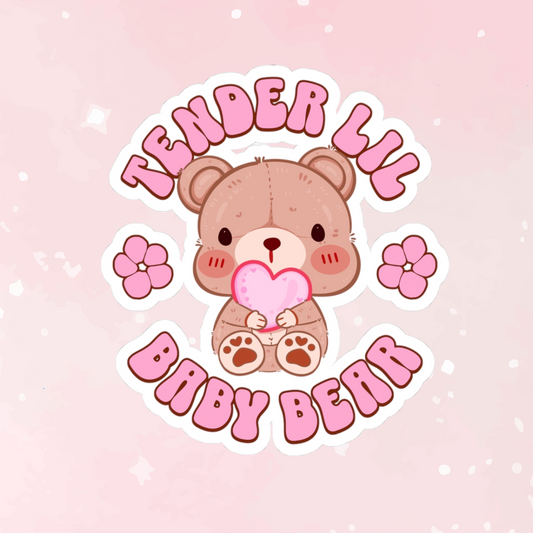 Tender Lil Baby Bear Kiss-Cut Sticker - Puppy's Aesthetics