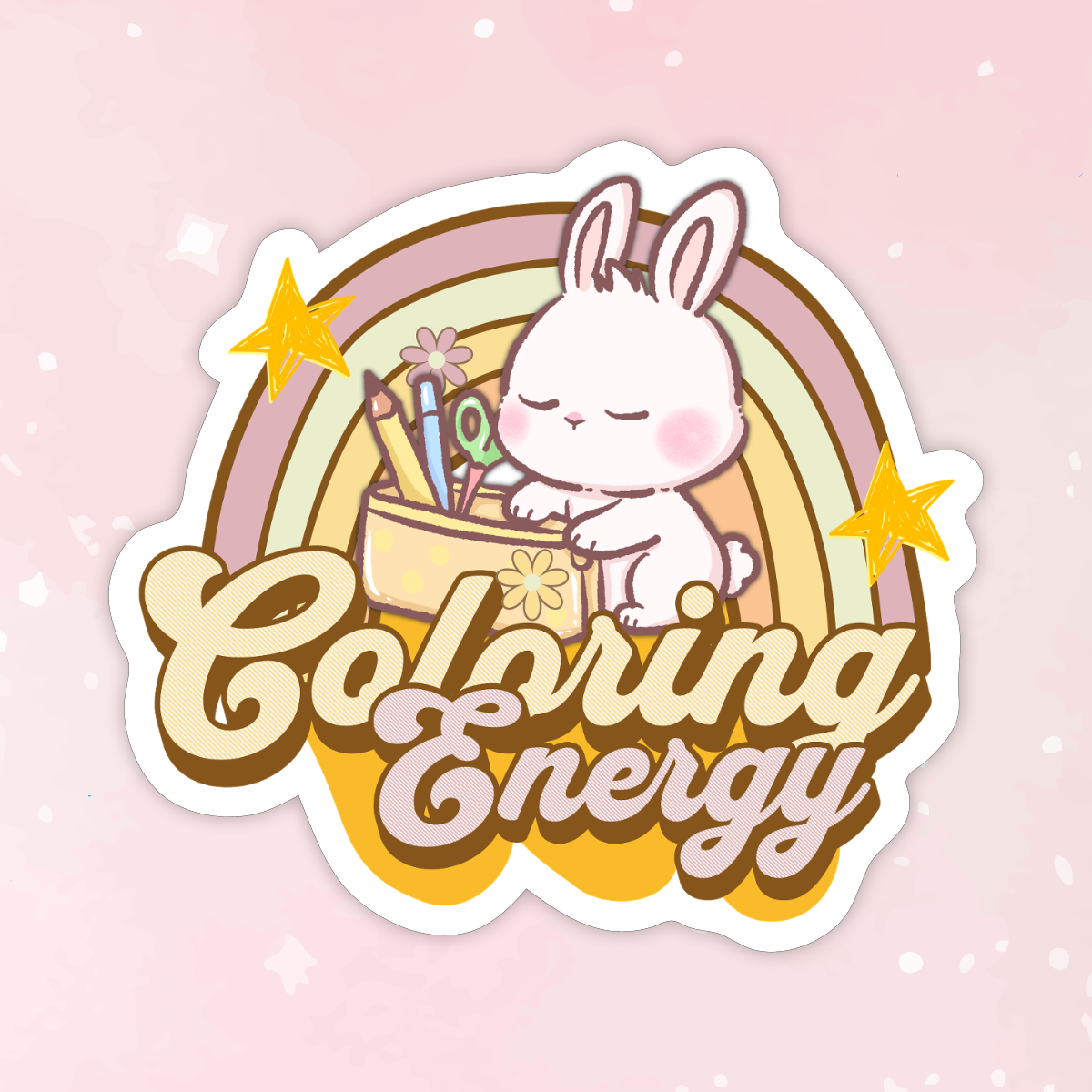 Coloring Energy BunBun Vinyl Sticker