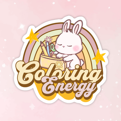 Coloring Energy BunBun Vinyl Sticker