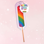 Rainbow Jumbo Cock Pop 6In