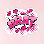 Cute Comic Style Brat Vinyl Sticker