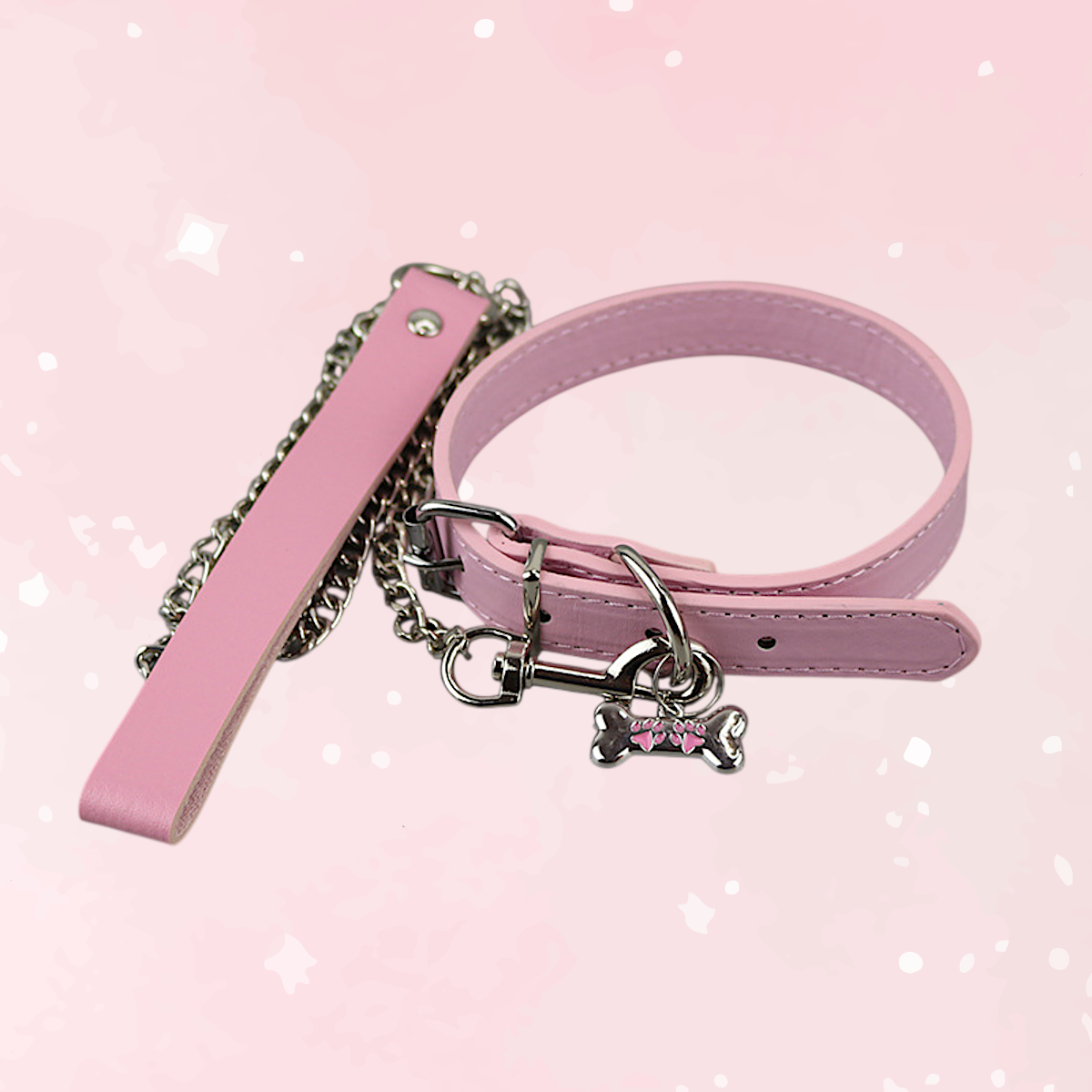 Little Pup Charm Collar & Leash (Colors)