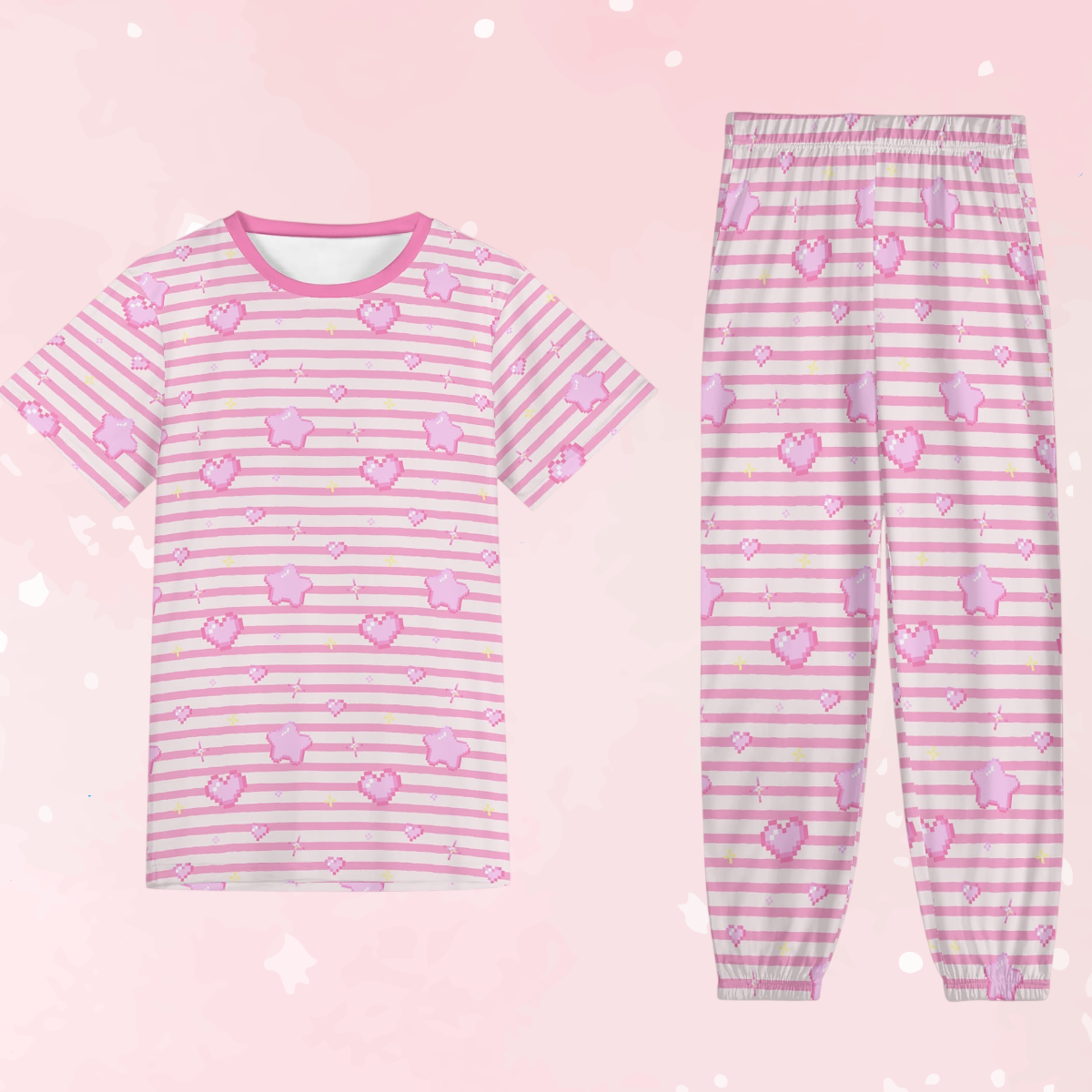 Pixel Hearts Unisex Jammies