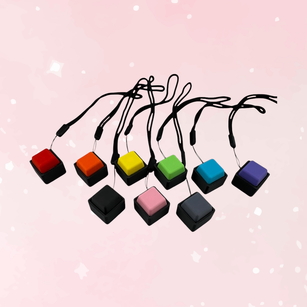 1 Mechanical Keyboard Fidget Clicker Toy Keychain