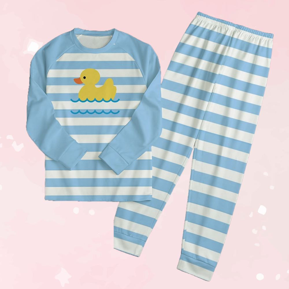 Blue Rubber Ducky Unisex Pajama Set