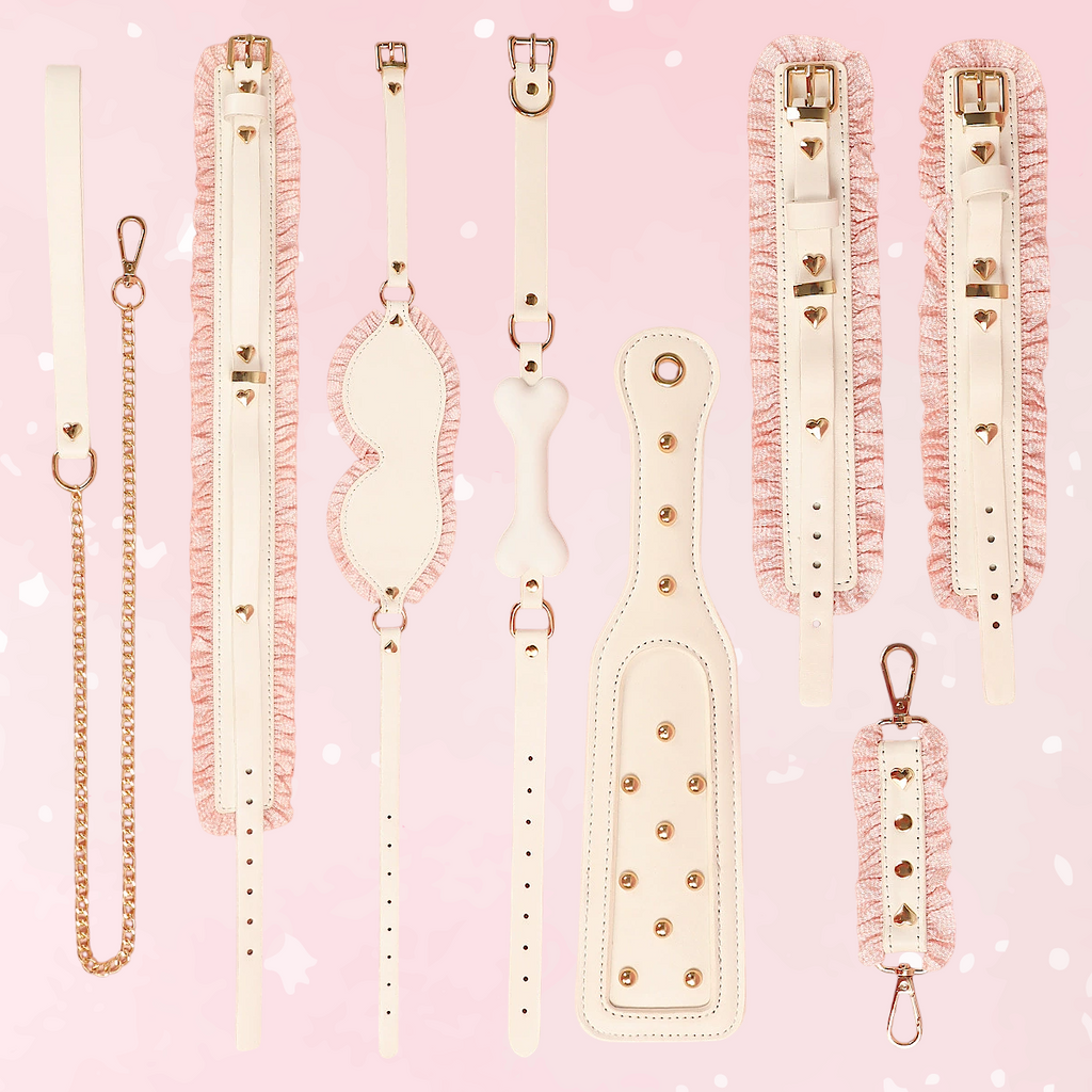 Princess White & Pink 8-Piece Bondage Kit