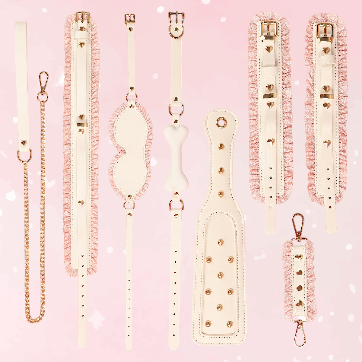 Princess White & Pink 8-Piece Bondage Kit