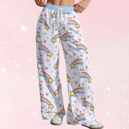 Pixel Rainbow Star Lounge Pants