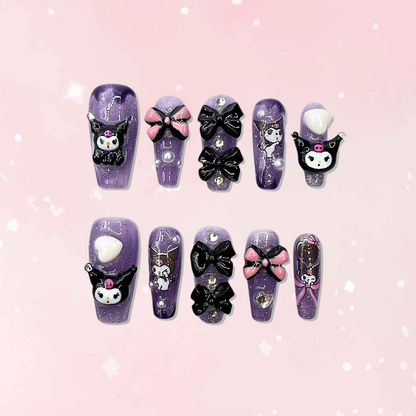 Cute Mischievous Fake Nails Kit