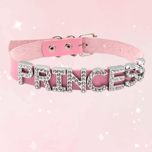 Pink Princess Rhinestone Collar