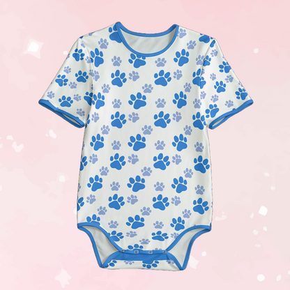 Blue Puppy Paws Adult Unisex Onesie